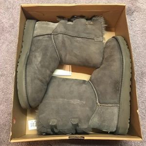 Grey Bailey Button UGG Australia Boots Size 7